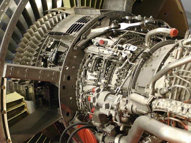 Aero engine testing on an aircraft engine.